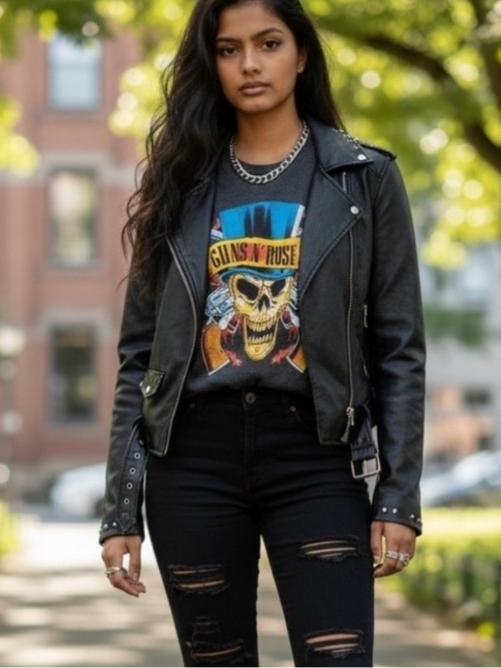 Bravado Guns N' Roses Band T-Shirt Women's Size L Rock Graphic Tee